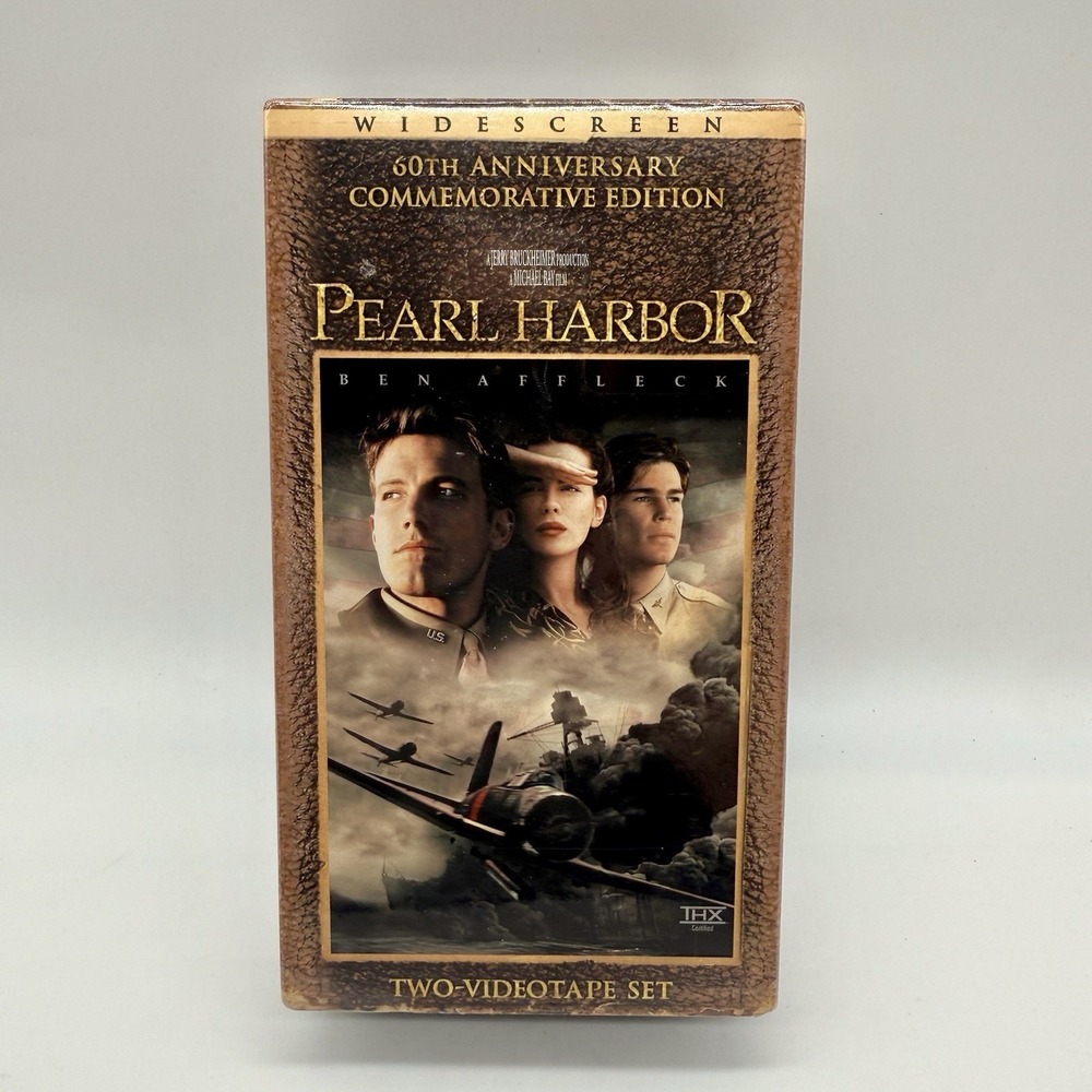Pearl Harbor VHS 2 Tape Set Widescreen Edition 60th Anniversary Factory Sealed